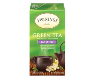 Box of Twinings of London Green Tea, great snacks that reduce anxiety.