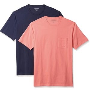 Navy and coral t-shirts