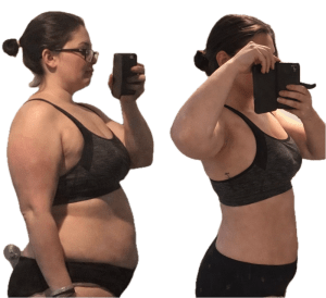 woman weight loss results